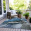 Tapis bleu intérieur / extérieur lavable à la machine Xhevrie-2012622608