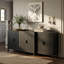 94.5" Wide Accent 6-Door Shoe Cabinet