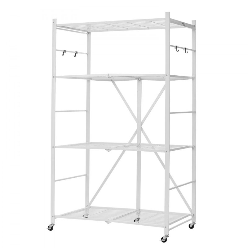 Tablette de rangement pliante avec roulettes