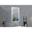 Miroir de salle de bain 40 po x 28 po à DEL avec façade et rétroéclairage, miroir de meuble-lavabo mural, anti-buée, mémoire, 3 couleurs, réglable en continu-185305613