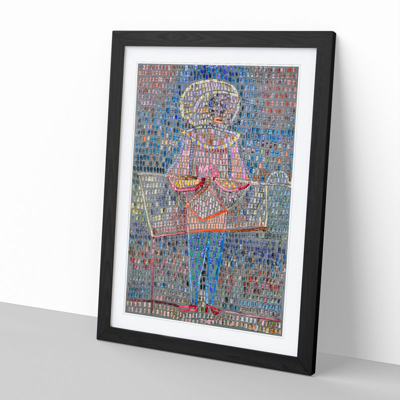 Boy in Fancy Dress by Paul Klee - Picture Frame Painting, 36cm H x 27cm W x 2cm D, Black