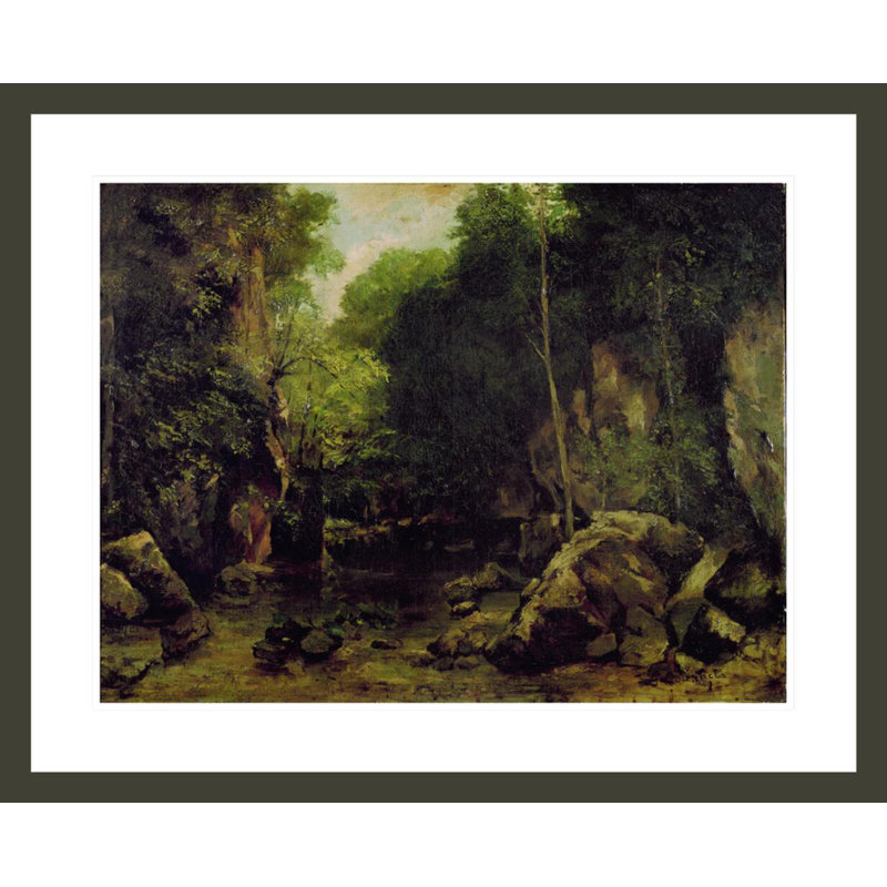 «Le Puits-Noir Doubs» par Gustave Courbet, impression giclée encadrée, H 23,5 po x l 28,94 po