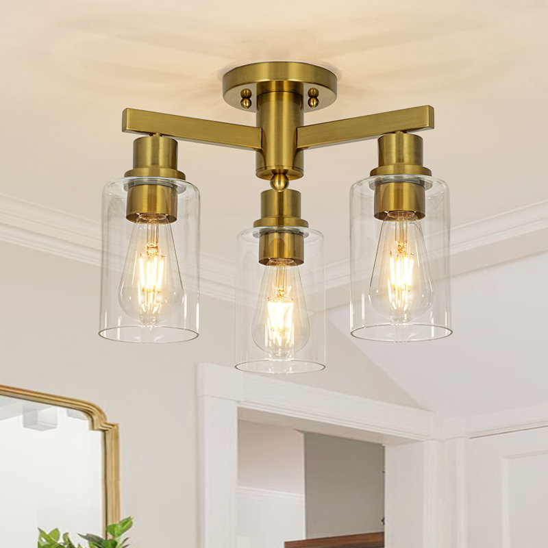 Plafonnier semi-encastré 3 lumières Spoutnik