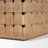 Niya 94" Light Brown Solid Wood Carved Woven Base Rectangular Dining Table