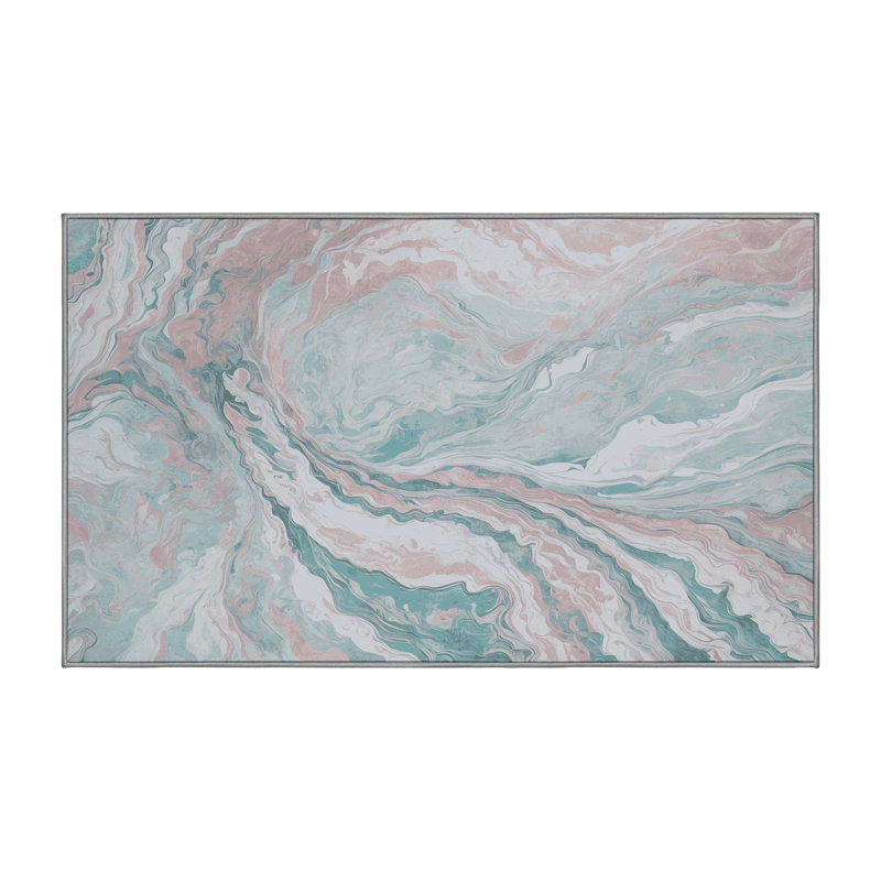 Tapis gris lavable à la machine, Rectangulaire 2 pi x 3 pi