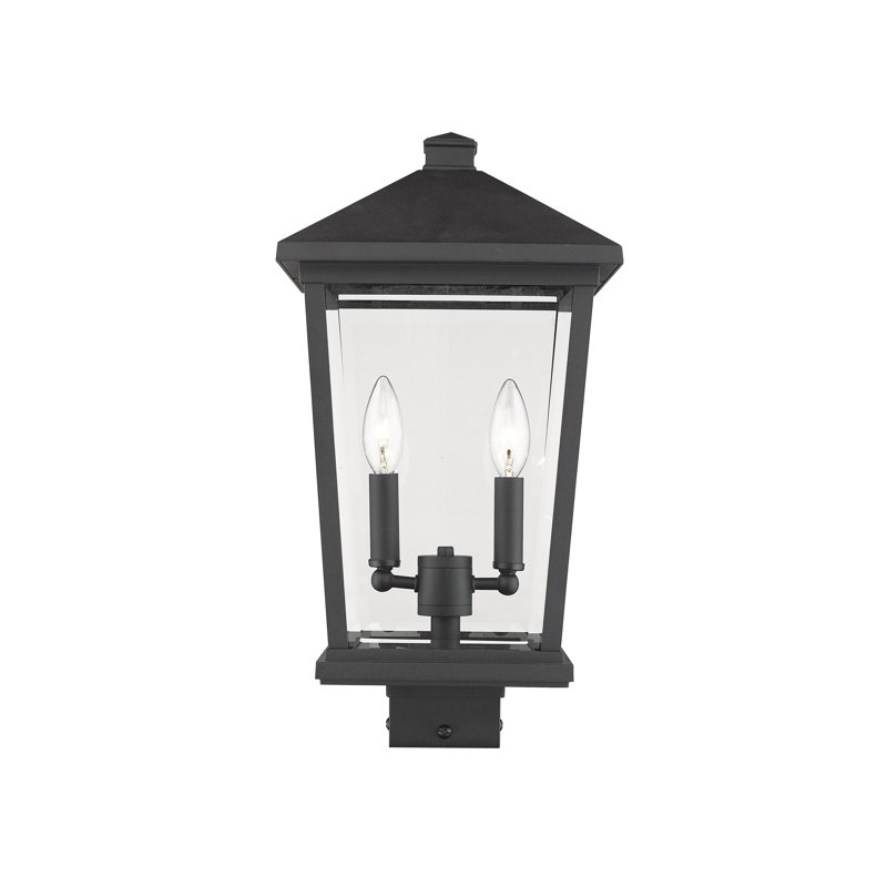 Bourke Stained Glass Lantern Head, Black