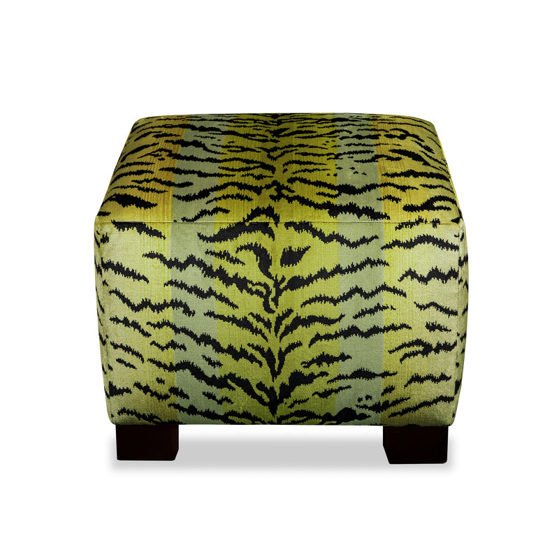 Tigre Max Square Ottoman - Silk, Green