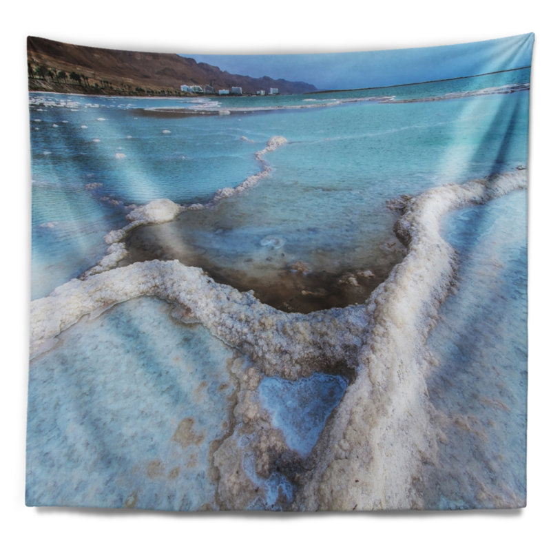 Magnifique côte de la beach tapisserie sea sea, H 50 po x l 60 po