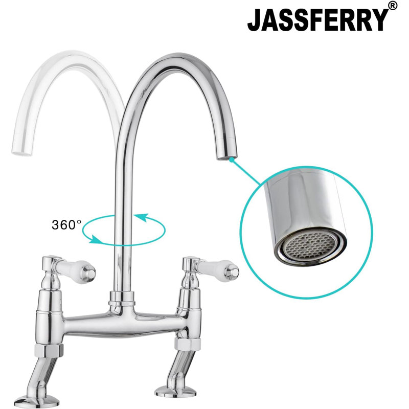 JASSFERRY Kitchen Faucet, White