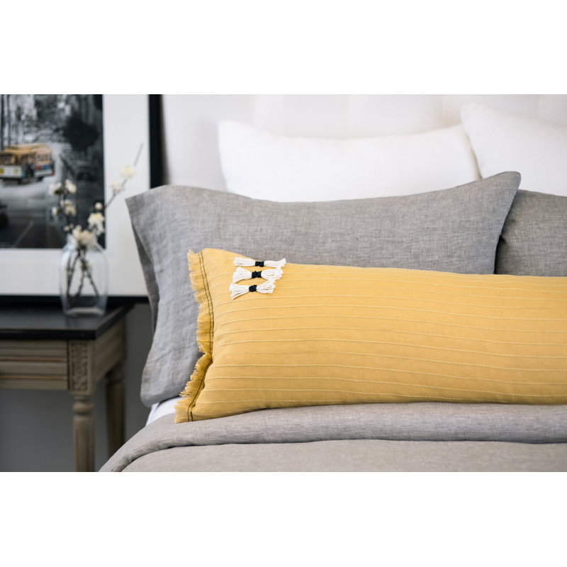 Cambria Linen Bolster Pillow Cover & Insert