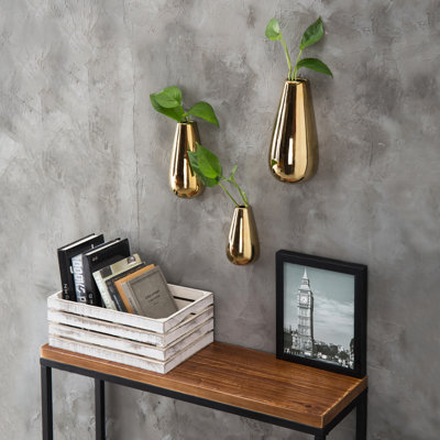 Ensemble de pots à fleurs muraux en céramique 3 pièces