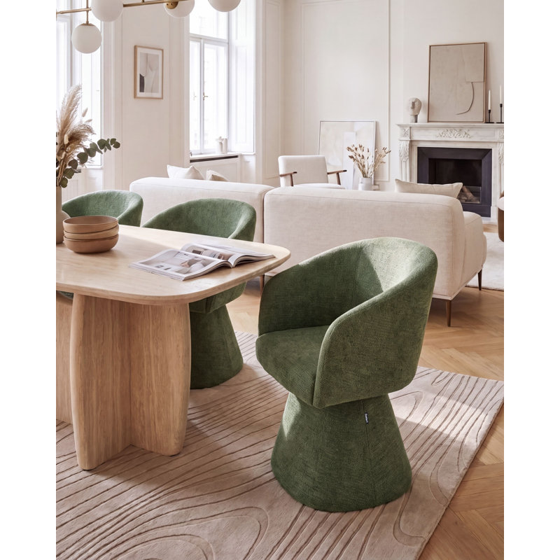 47 cm H Fabric Full Back Armchair, Green, Green, Green