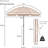 Zuri 180cm Beach Parasol