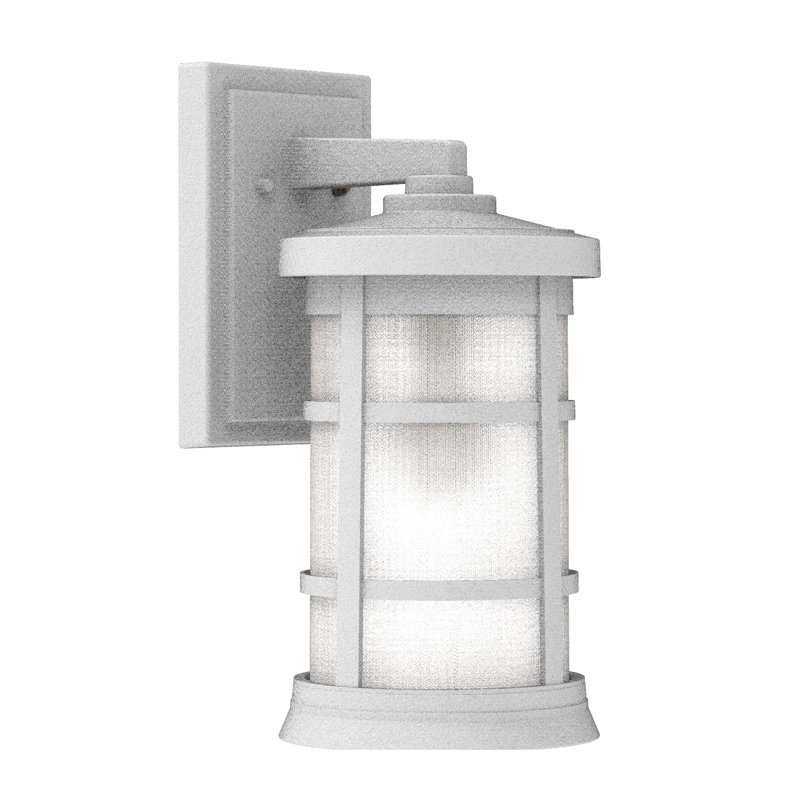 Lanterne murale d'extérieur en composite à 1 ampoule Composite Lanterns, Blanc, H 15 po x l 7 po x p 9 po