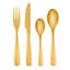 24 Pieces Matte Gold Stainless Steel Cutlery Set For 6 People, Matt Finish, Gold Flatware Tableware Set, Silverware With Spoon Knife And Fork Set, Easy Clean, Dishwasher Safe