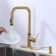 ARCORA Single Handle Pull Down Kitchen Faucet with Soap Dispenser and Deck Plate