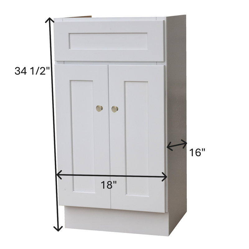Ransom White Shaker Vanity Base Cabinet