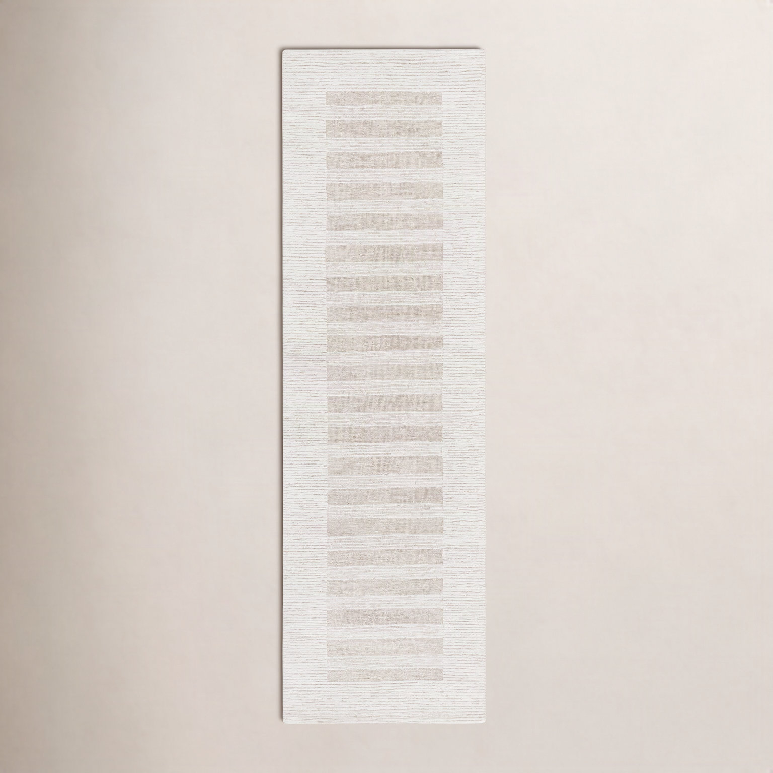 Hand-Tufted Striped Wool Rug, Runner 2'3" x 8'