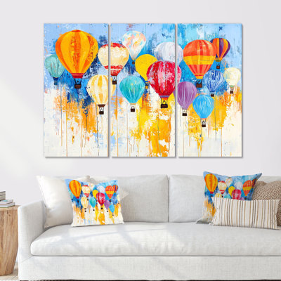 Addiemae - Montgolfière, ensemble d'art mural