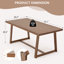 Table de salle à manger 72 "en bois massif pour 6 personnes