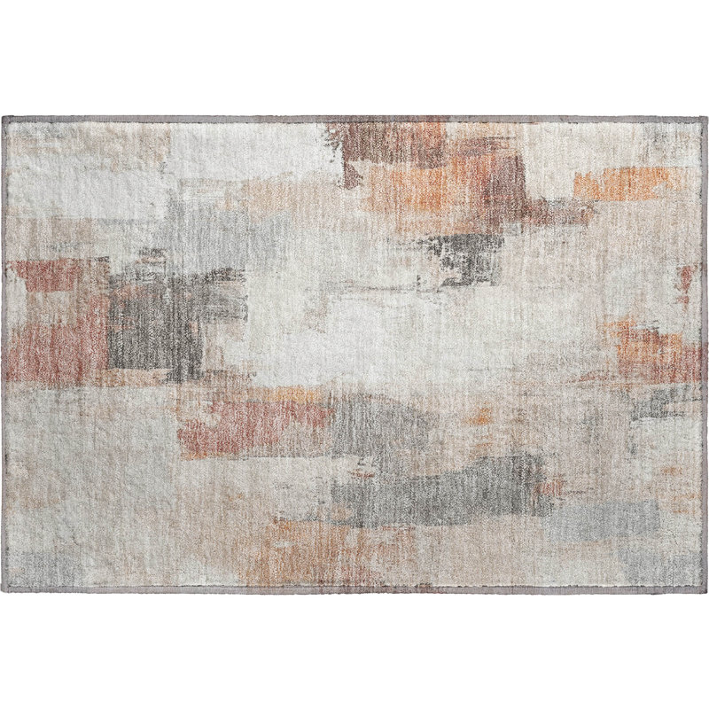 Premium Machine Washable Pinkston Abstract Rug, Rectangle 1'8" x 2'6"