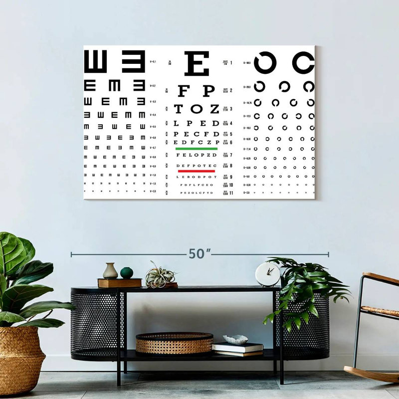 Alcaraz Vision Test Charts, 30" H x 45" W