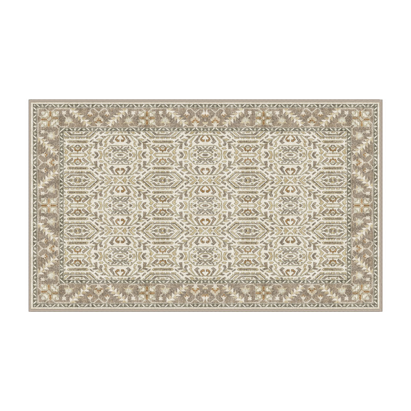 Leeza Hand Loomed Washable Oriental Indoor Rug, Rectangle 7' x 9'