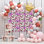 6 panneaux muraux de fleurs 24 po x 16 po fleurs artificielles roses