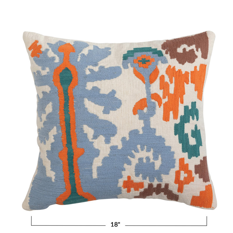 Embroidered Pillow Cover