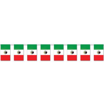 Mexican Flag Pennant Banner