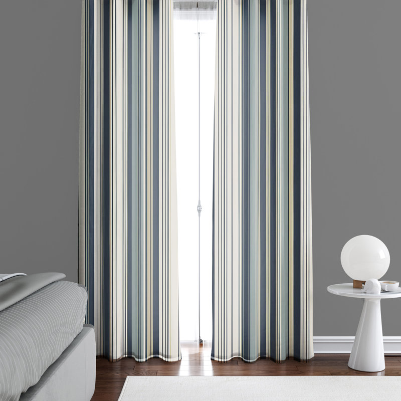 Paire de rideaux semi-transparents en polyester Evmorfia, L 40 po x L 82 po