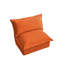 Orange sans accoudoirs avec confort luxueux, chenille respirante, housses amovibles et installation rapide - coussins de siège simples de 35,78 po de profondeur, tissu, assemblage facile