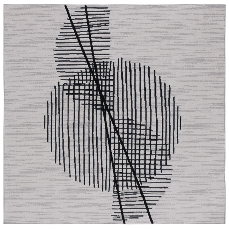 Odyssey Performance Abstract Rug, Square 6'7"