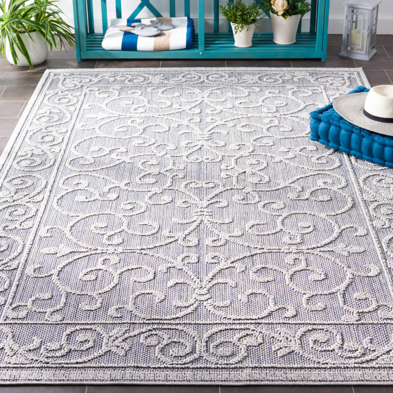 Global Performance Floral Indoor/Outdoor Area Rug, Rectangle 4' x 6'