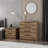 Wesa Modern Walnut Dresser with Numerous Shelves, 28.7 x 30.3 x 16.5 inches | 100% Melamine Coated Particle Board, Thickness: 0.7 inches | Stylish Brown Finish, Perfect for Bedroom & Storage Solutions