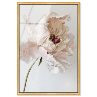 «Floral in Profile», art mural en verre acrylique ultrabrillant encadré, nouvel art mural floral par Art Remedy, cadre doré, 24 x 36