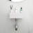 13.6X11.6 Inch White Ceramic Rectangle Wall Mount Bathroom Sink With Single Faucet Hole(Includes Only The Bathroom Sink)