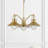 Starcher 3 - Light Brass Gold Cluster Pendant