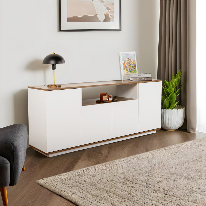 Console, Noyer, Blanc