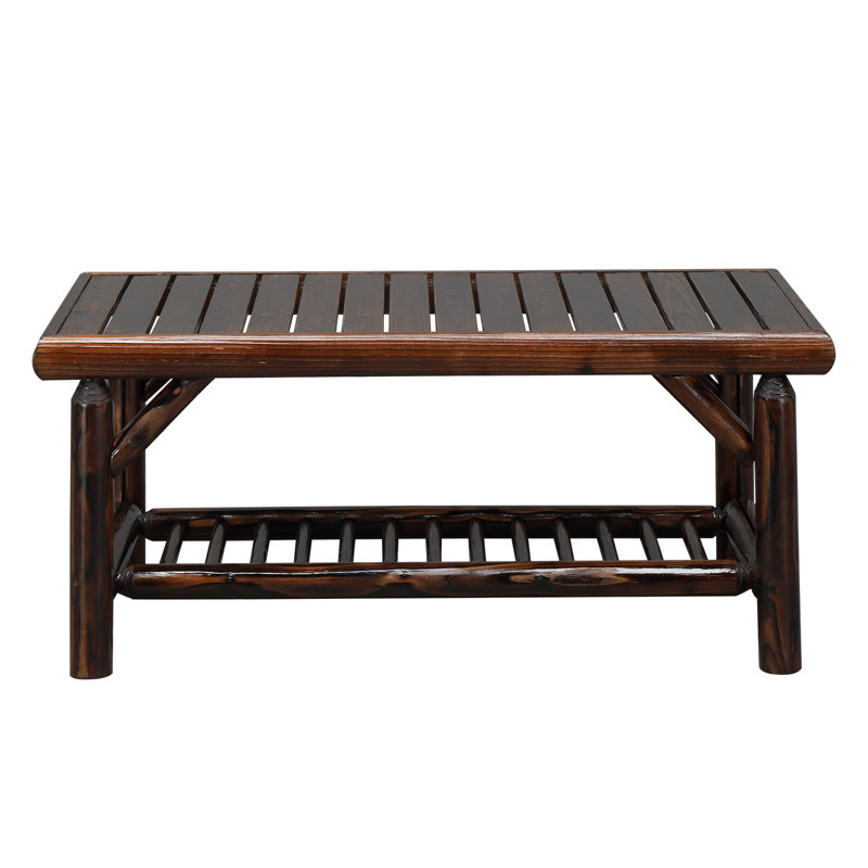 Patio Wood Coffee Table, Brown