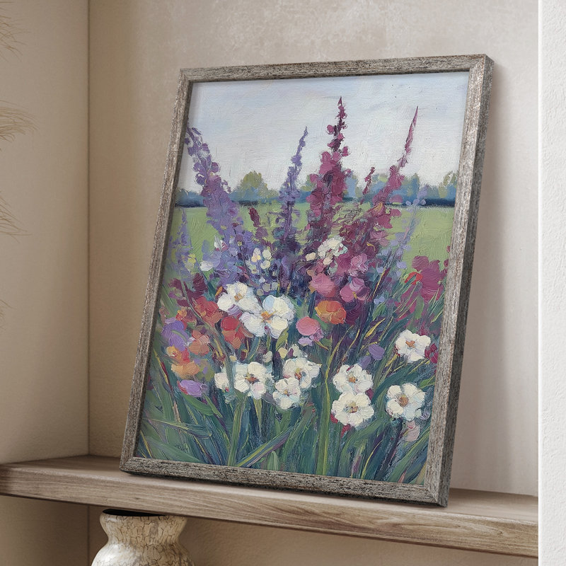 Reproduction encadrée FLORAL Series DCXLI - bois massif, H 11 po x l 9 po