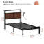 Antioch Bed with LED Light and Charging Station, Storage Headboard, No Box Spring Needed-1949370095-1949370093