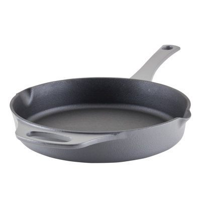Rachael Ray NITRO Cast Iron Frying Pan / Skillet, Induction-suitable