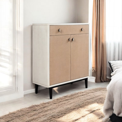 Modern Bar Cabinet With Self Closing Drawer And Spacious Interior Space Chic Soft Close Hinges