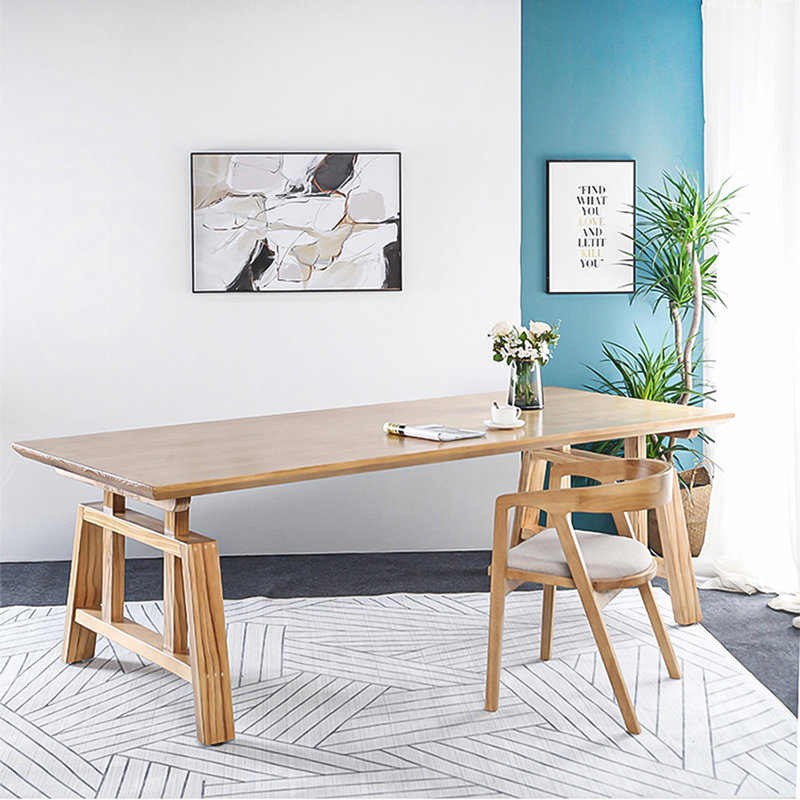 Table de salle à manger Burlywood, 29.53"H x 94.49"L x  x 39.37"W