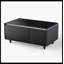 Table basse moderne et intelligente avec tiroirs intégrés pour réfrigérateur et congélateur, haut-parleur Bluetooth, chargement sans fil, panneau de commande tactile, USB, protection pour prise de courant, lumière d'ambiance, noir-1795189671