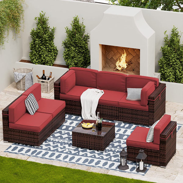 CANVAS Jensen Collection Oval Outdoor/Patio Sectional Coffee Table