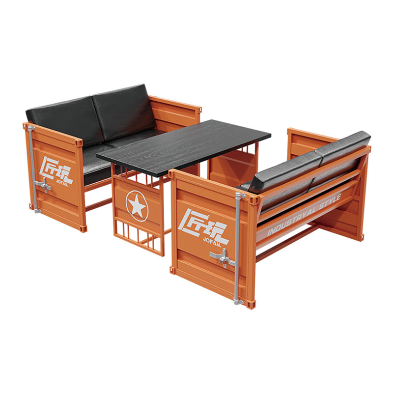 Ensemble de salle à manger l 23,7 po Kimika, H 29,6 po x L 47,3 po x l 23,7 po, Orange