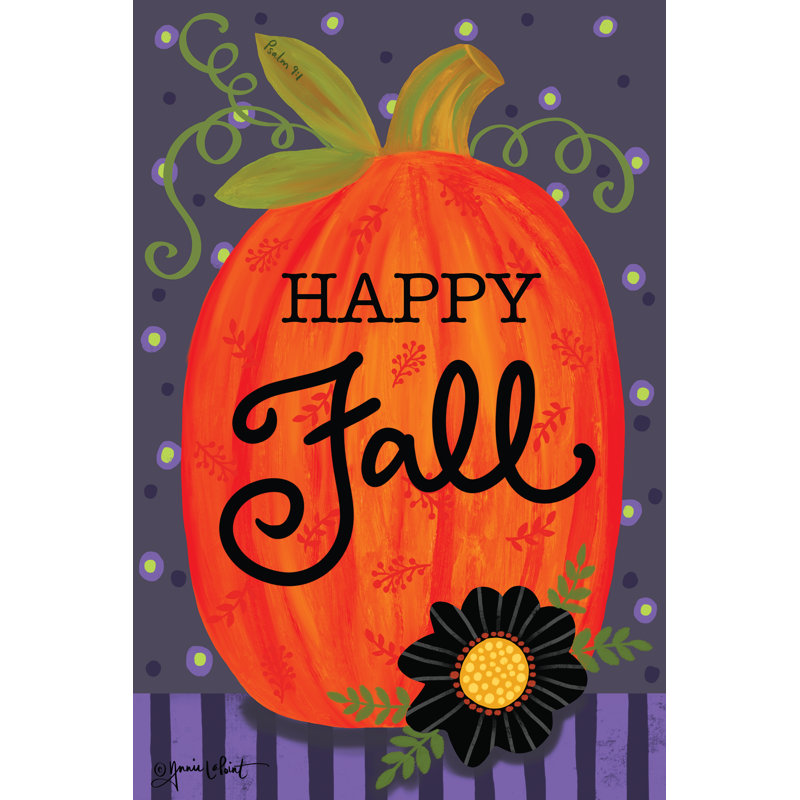 Art textuel sur toile "Jasperyler Happy Fall" par Annie Lapoint, H 12 po x l 8 po
