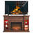 54.7" Electric Fireplace with Mantel, Fireplace TV Stand for 60 Inch TV with Storage-974513372